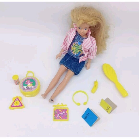 Vintage 1988 Skipper Teen Time Lot Doll Clothes Accessories 16pcs Barbie Mattel - Picture 6 of 16